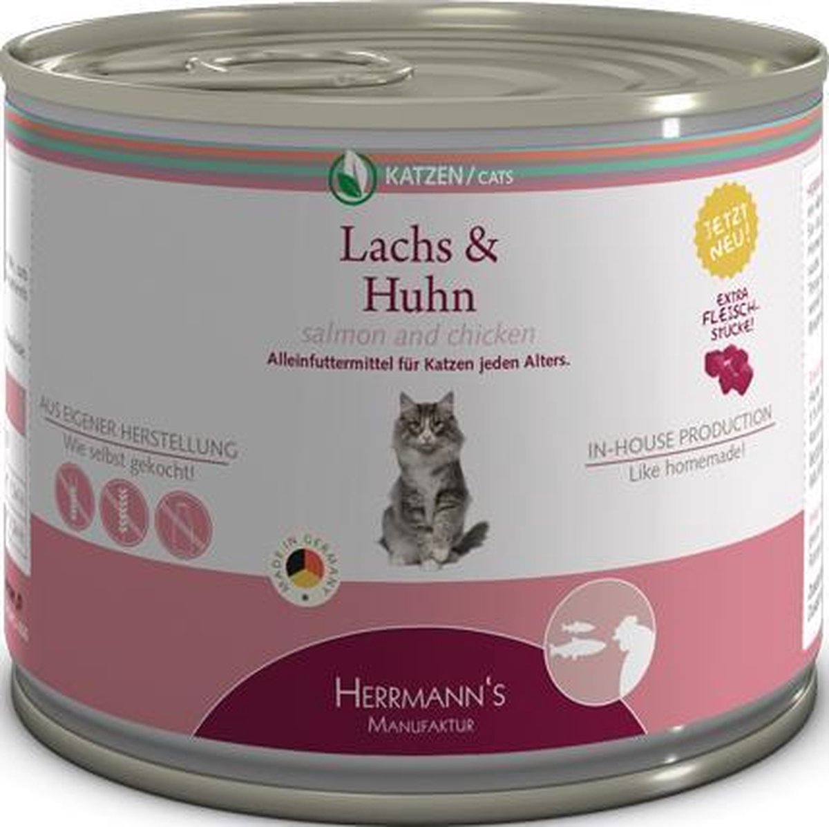 20x Herrmann's Selection Kattenvoeding Salmon With Chicken 200 gr.
