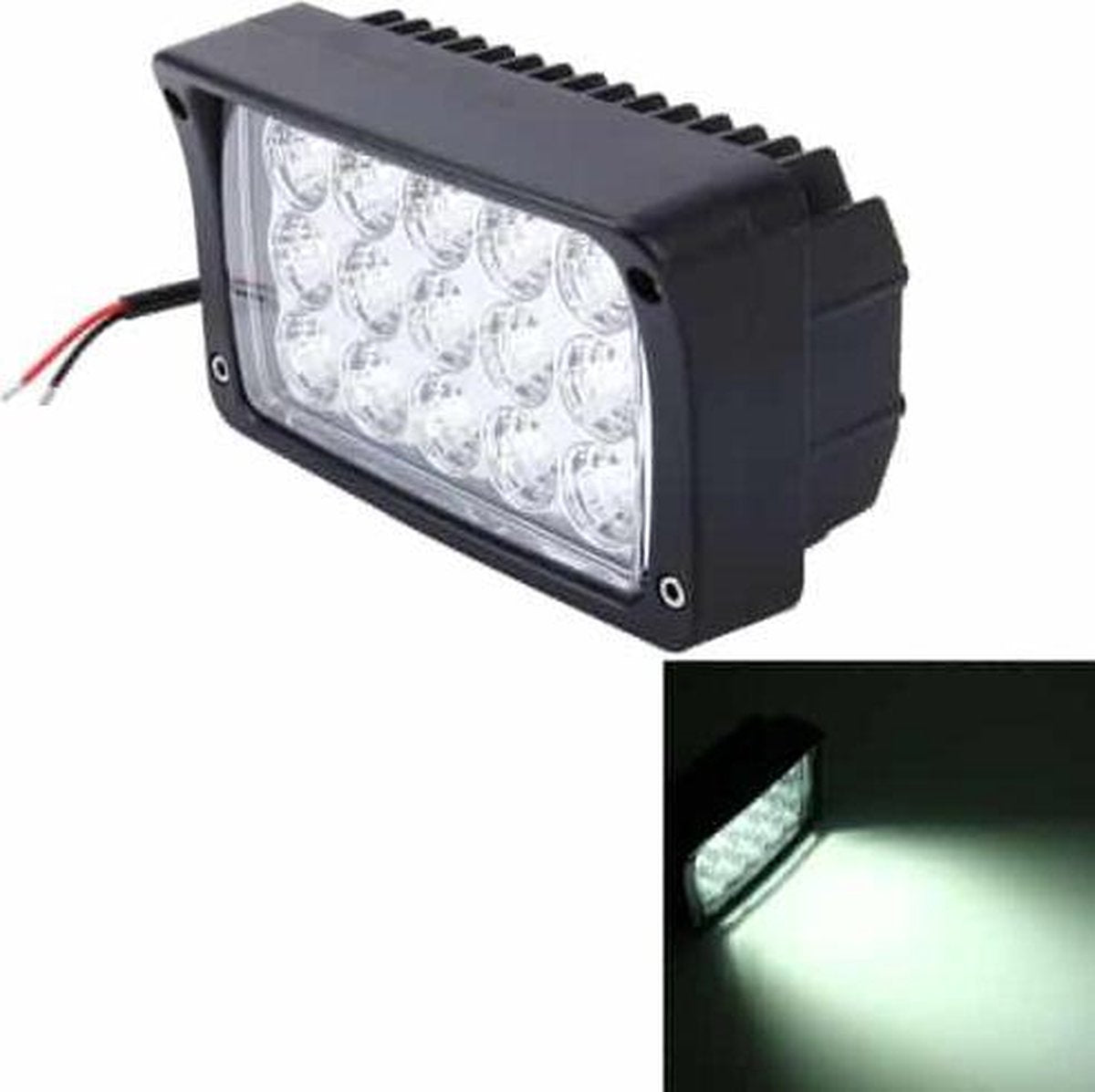 DC 10-60 V 45 W 2500LM 6000 K Waterdicht Voertuig Auto Boot Marine Externe Werkverlichting Noodverlichting 30 Graden Verstelbare Spot LED Auto Lampen met 15 Intense Wafer Lights (Wit Licht)