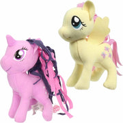 Set van 2x Pluche My Little Pony speelgoed knuffels Fluttershy en Sparkle 13 cm