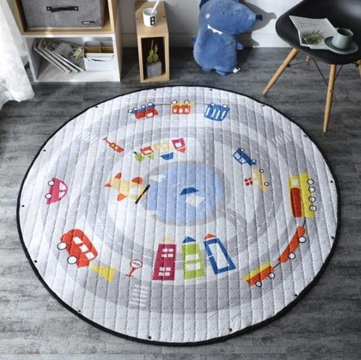 Zacht Speelkleed Baby | Speelkleed Kinderen | Diameter 150cm | AutoKleed | 100% Katoen | Baby- of Kinderkamer | Auto's