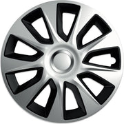 Wieldoppen 14 inch - Stratos Zwart & Zilver - 4 stuks
