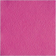 15x Luxe barok print roze servetten 33 x 33 cm - 3-laags papieren wegwerpservetten