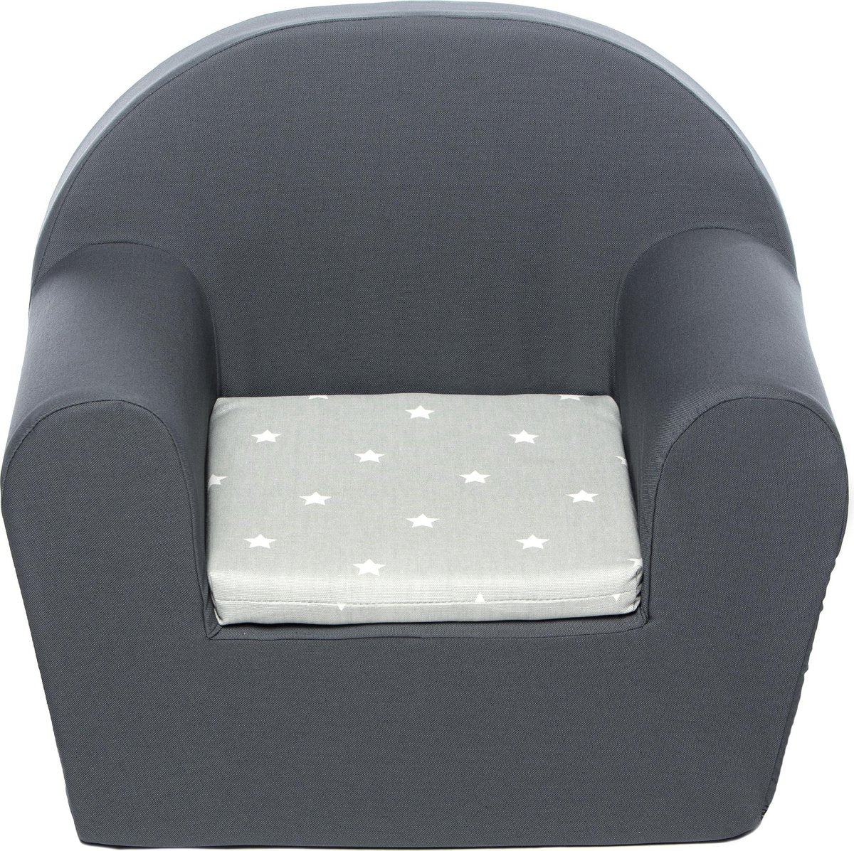 Peuterstoeltje-Kinderfauteuil Antraciet-Twinkle grijs