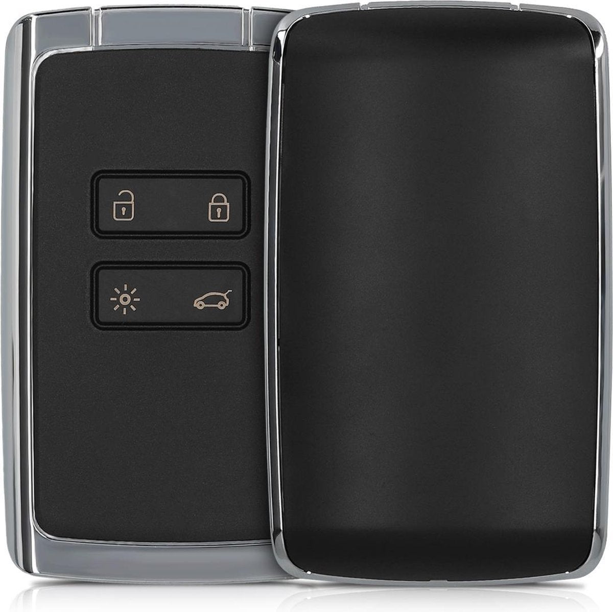 kwmobile autosleutelcover voor Renault 4-knops Smartkey autosleutel - vervangende sleutelbehuizing - zonder transponder - zwart