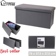 OPBERGBANK OPVOUWBAAR GRIJS 76 X 37.5 X 37.5 CM
