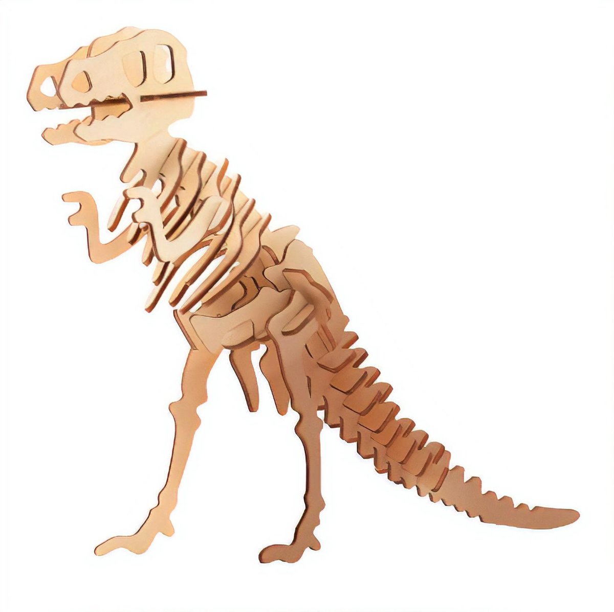 Johntoy 3d-puzzel T-rex 11 X 15 Cm Hout Bruin