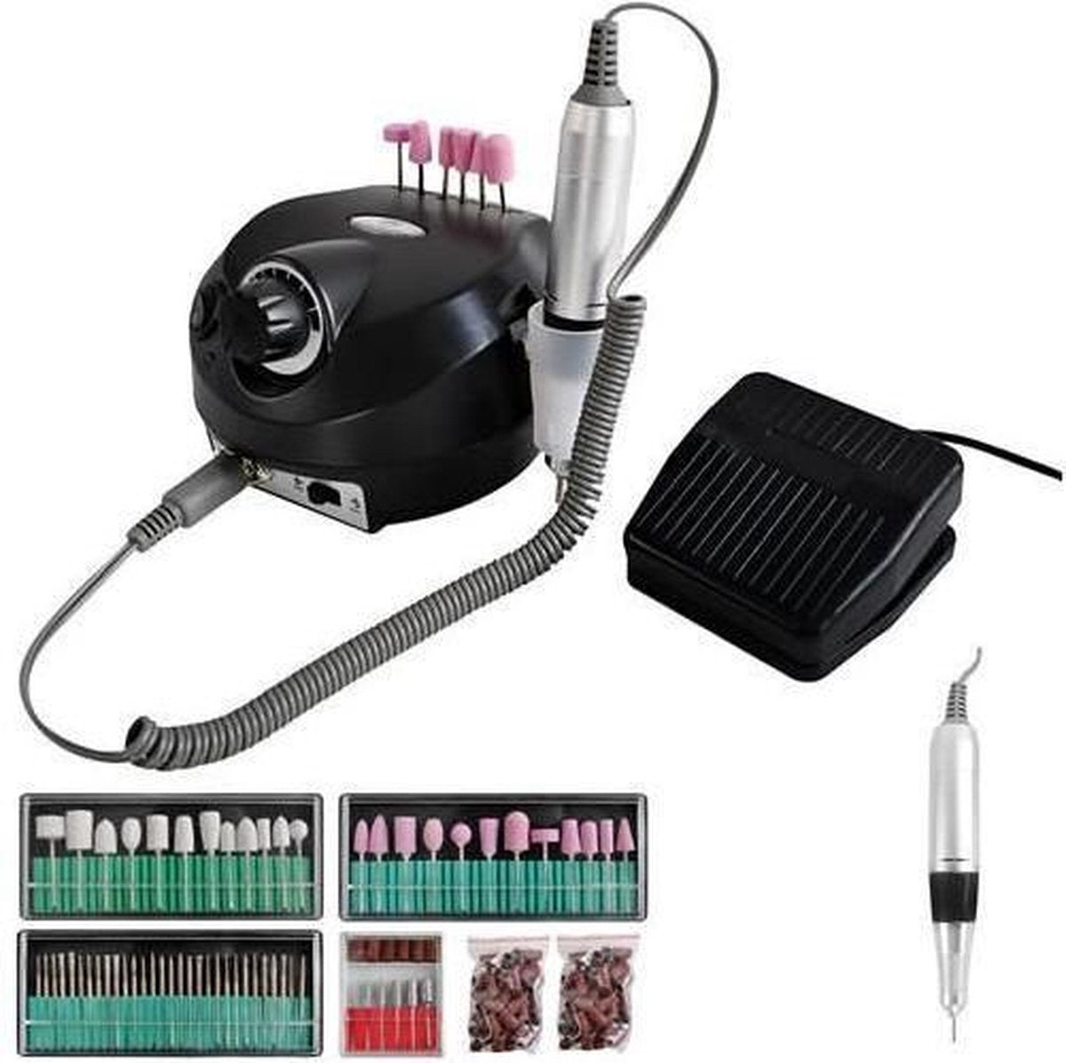 Claresa 160-Delige Nagelfrees Set 65W. Compleet Inclusief Schuurkapjes