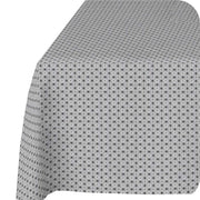 MixMamas Tafelkleed Gecoat Rondjes Vierkantjes- 140 x 250 cm - Grijs