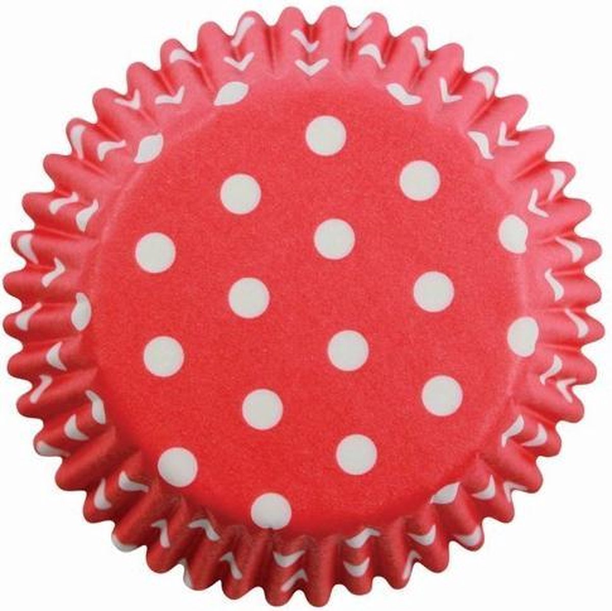 Cupcake cups PME Rood polka dots 60 stuks|standaard grootte| stippen| baking cups