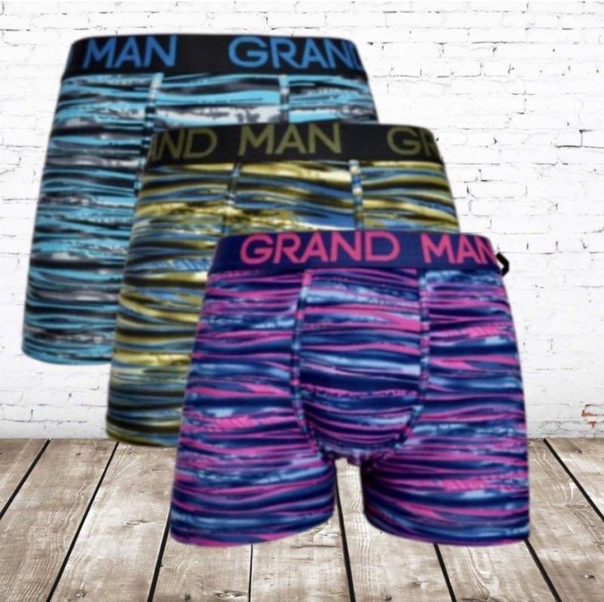 Grand Man katoenen heren boxers 3-pak 5046 - L