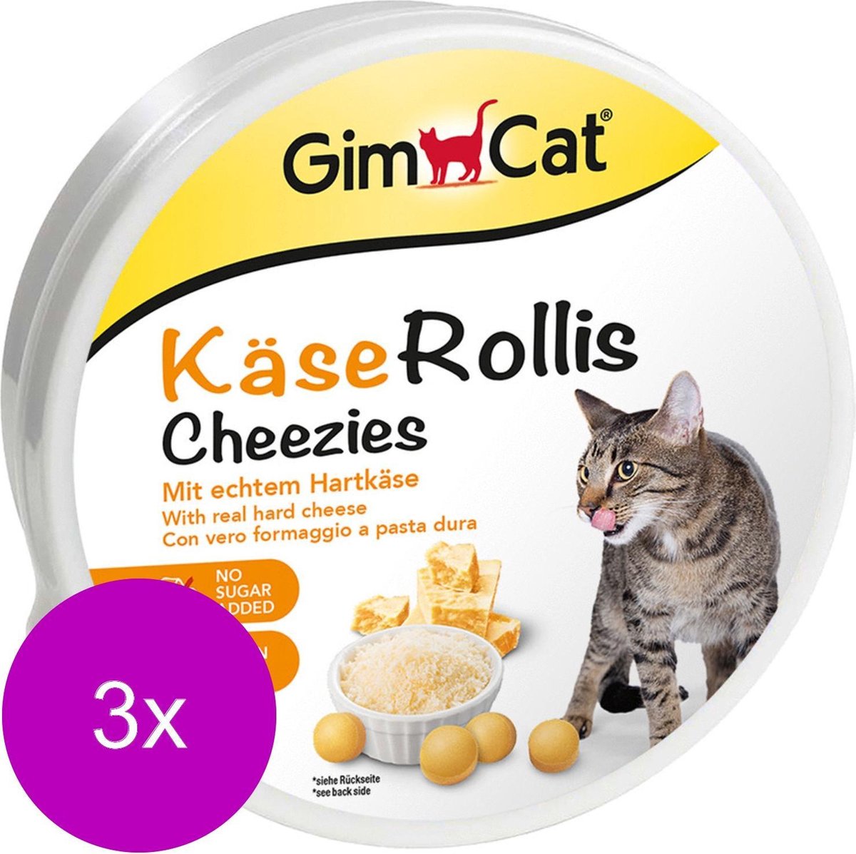 Gimpet Rollis Kaas - Kattensnack - 3 x 100