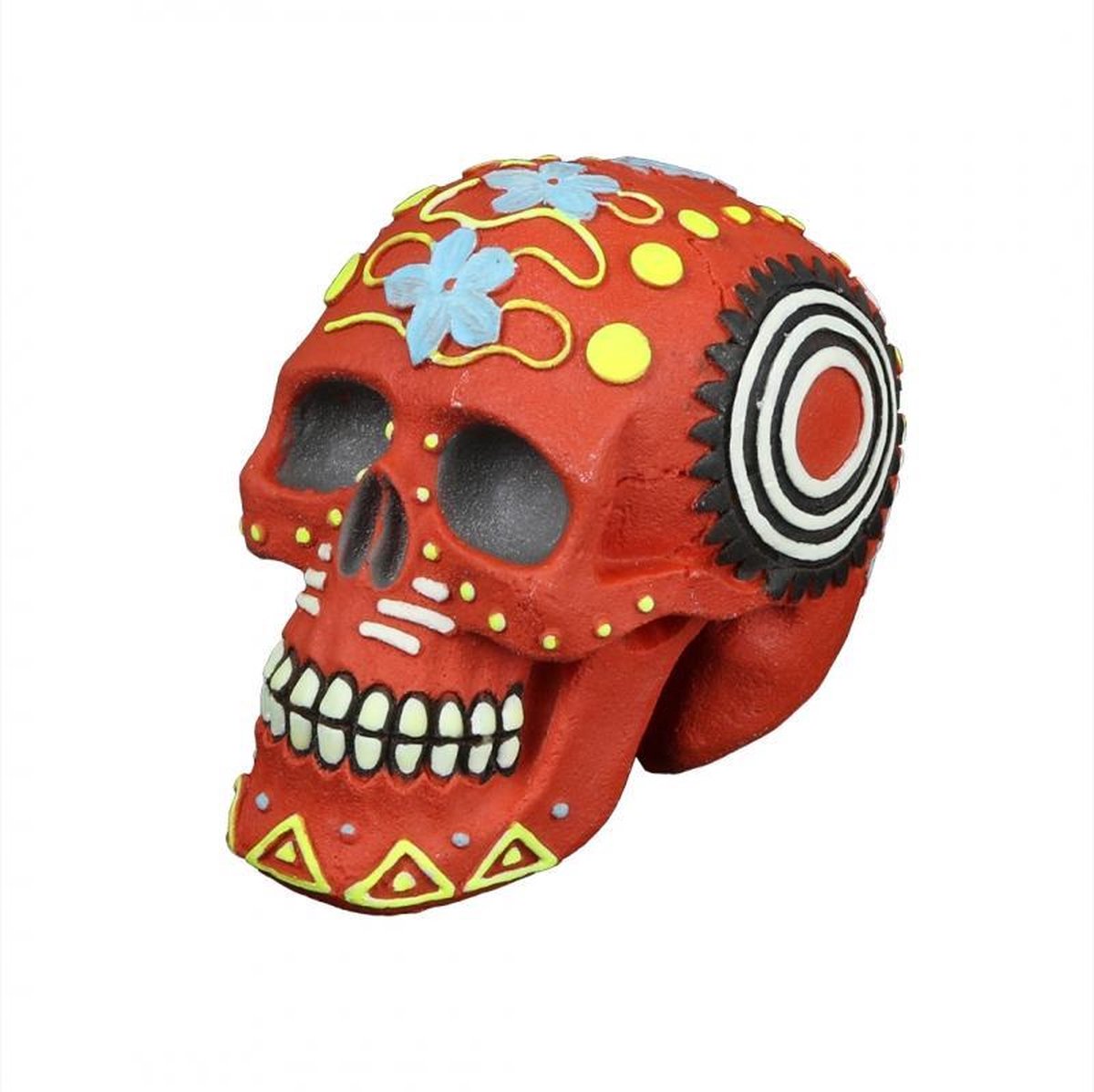 Aqua Della Dia de los muertos schedel 1 Meerkleurig 11