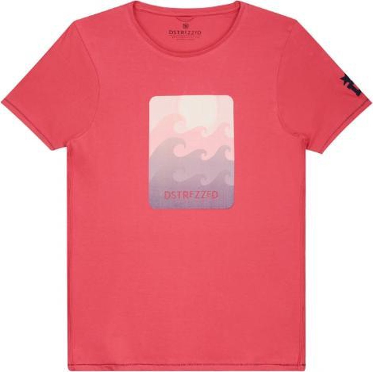 Dstrezzed T-shirt Golven Koraal Rood (202408 - 428)