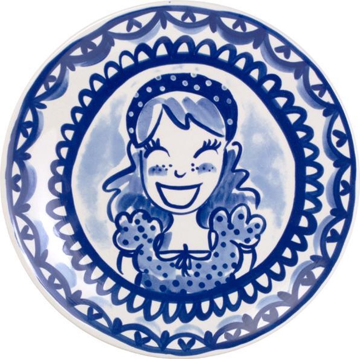 Blond Amsterdam Delfts Blond Dinerbord - � 26 cm - Meisje - Blauw