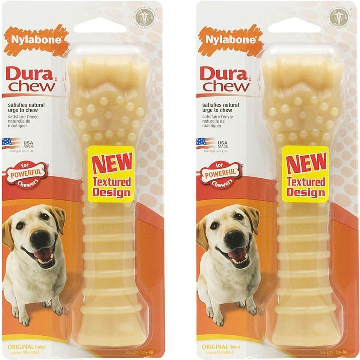 Nylabone Harde Bijters Kluif - Kip - Voor Honden tot 30 kg per 2 verpakkingen