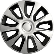 Wieldoppen Stratos DC zilver/zwart 13 inch - set van 4 stuks