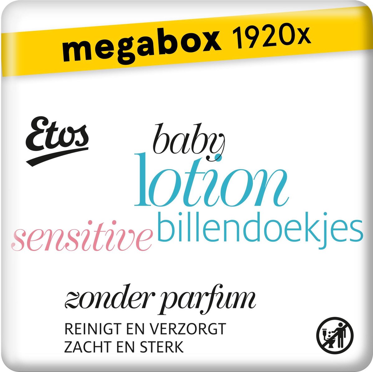 Etos Baby Lotion Sensitive Billendoekjes Megabox - 1920 stuks (24x 80 stuks)