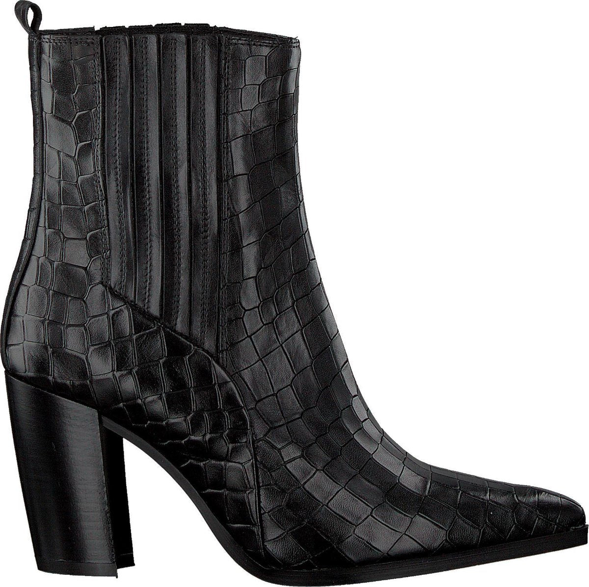 Notre-V 02a-201 Enkellaarsjes - Enkelboots - Dames - Zwart - Maat 41