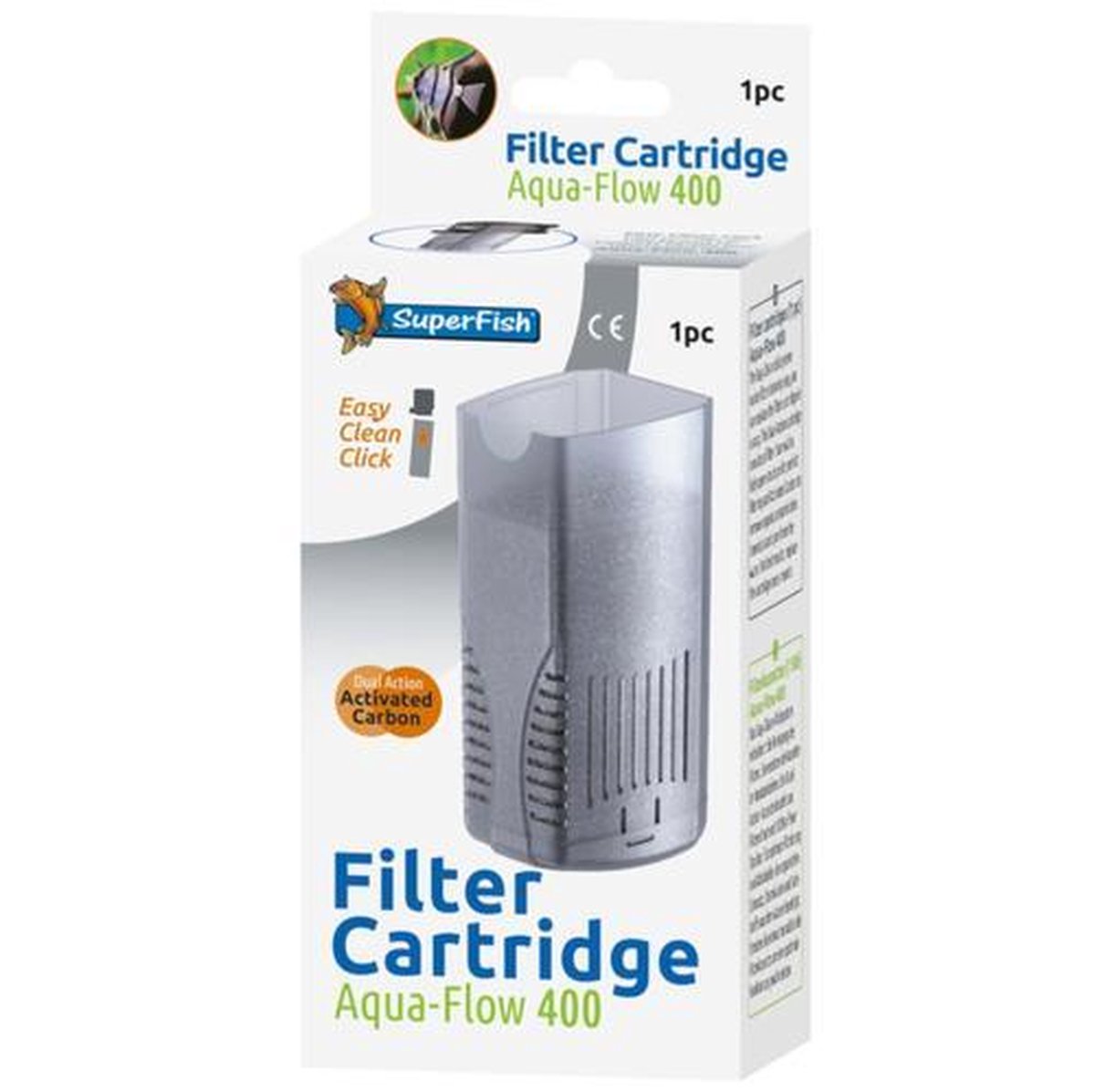 SuperFish Crystal Clear Filtercartridge Aqua-Flow 400 met zeoliet voor 2 maanden