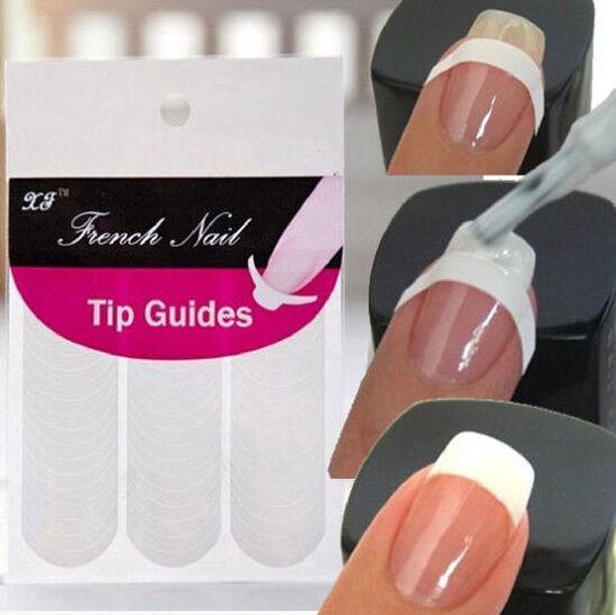 French Manicure Smile Line Nagel Stickers - Nail Art - 102 stuks - Kunstnagels - Tip Guides