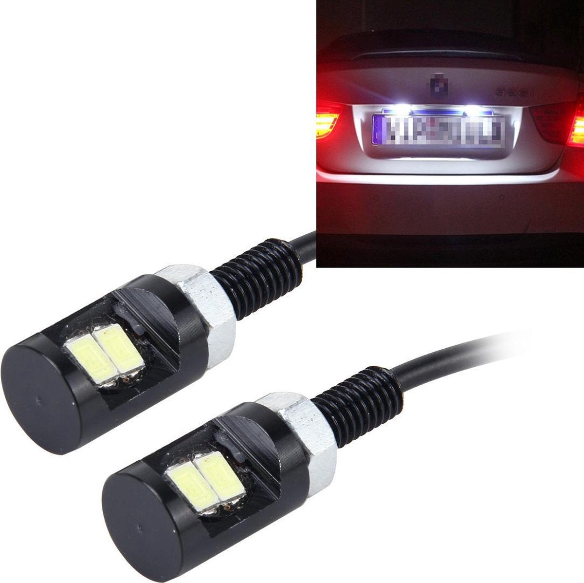 2 STUKS 2 W 100 LM 6500K Auto kentekenverlichting met 2 SMD-5630 lampen