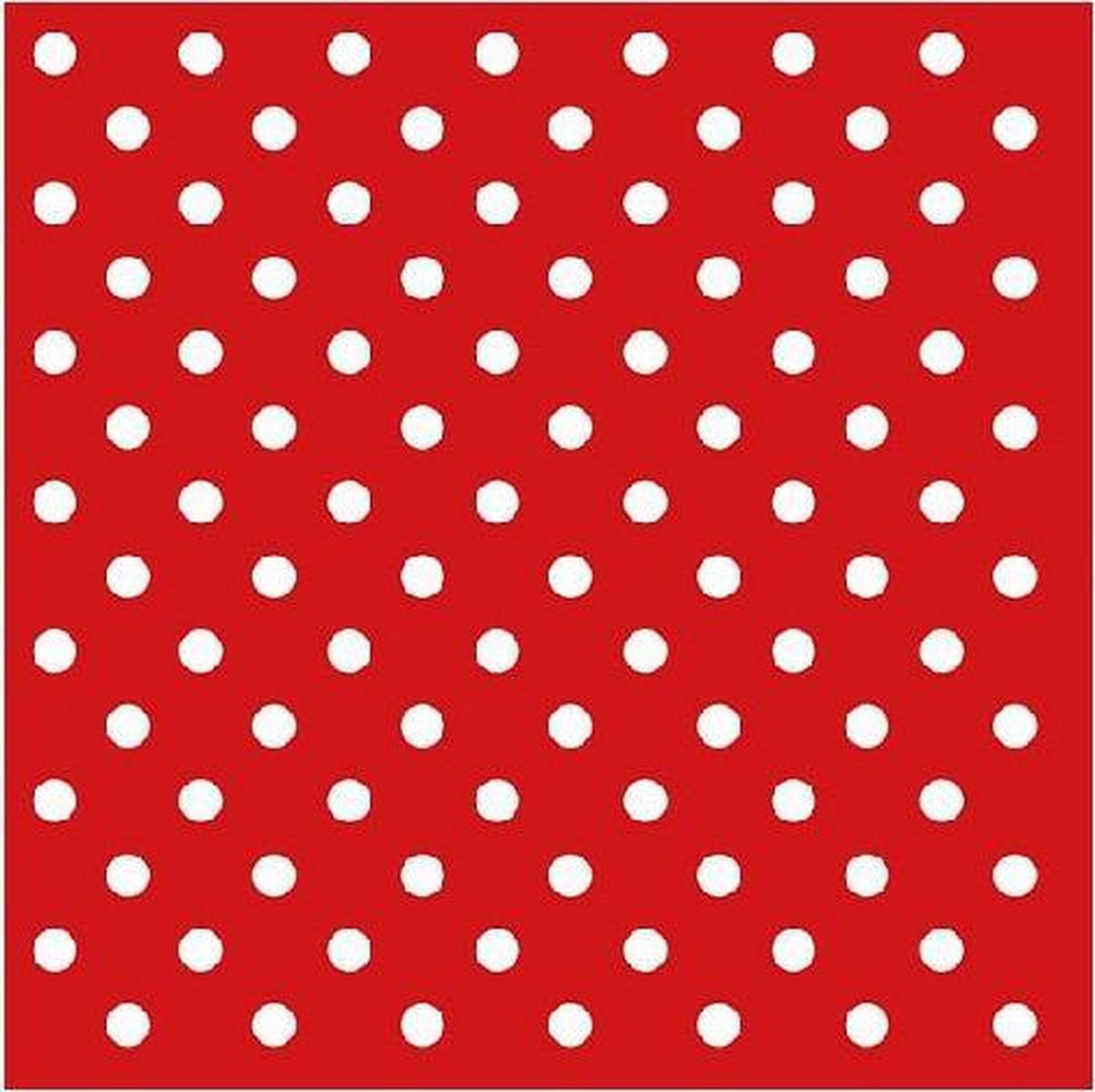 20 stuks rode servetten met witte stippen 33 x 33 cm - Papieren wegwerp servetjes - Rood/wit/stippen/spaans- feest artikelen - feest decoraties