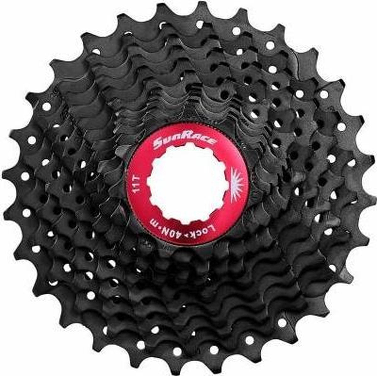 Sunrace Cassette Csrx1 11s 11-28t Staal Zwart/rood