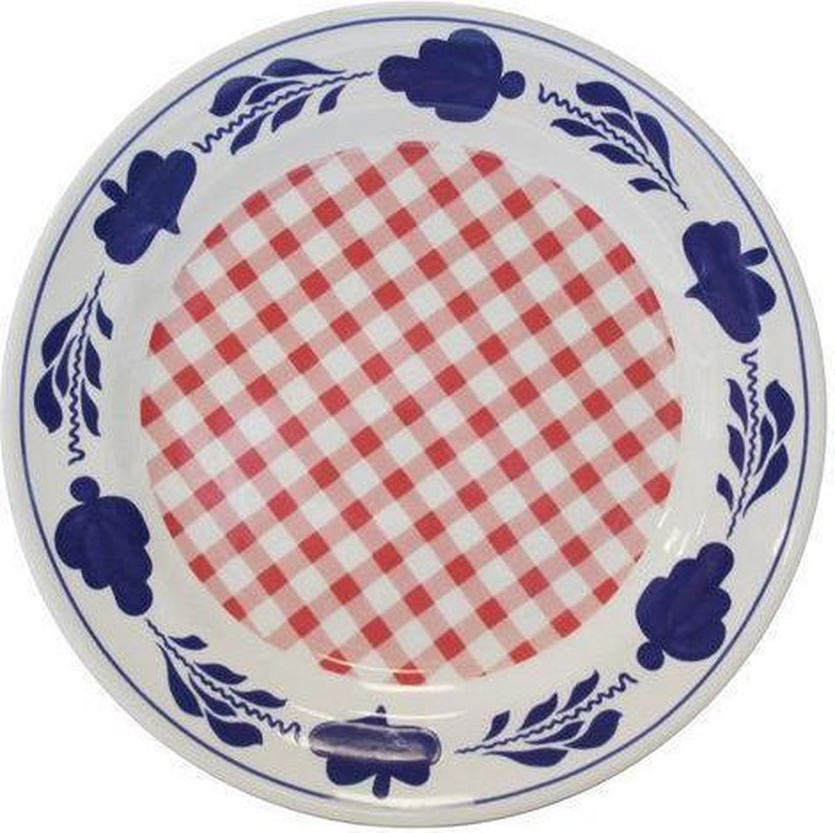 Boerenbont Bonter Plat Bord - Ø 25.5 cm - Rood