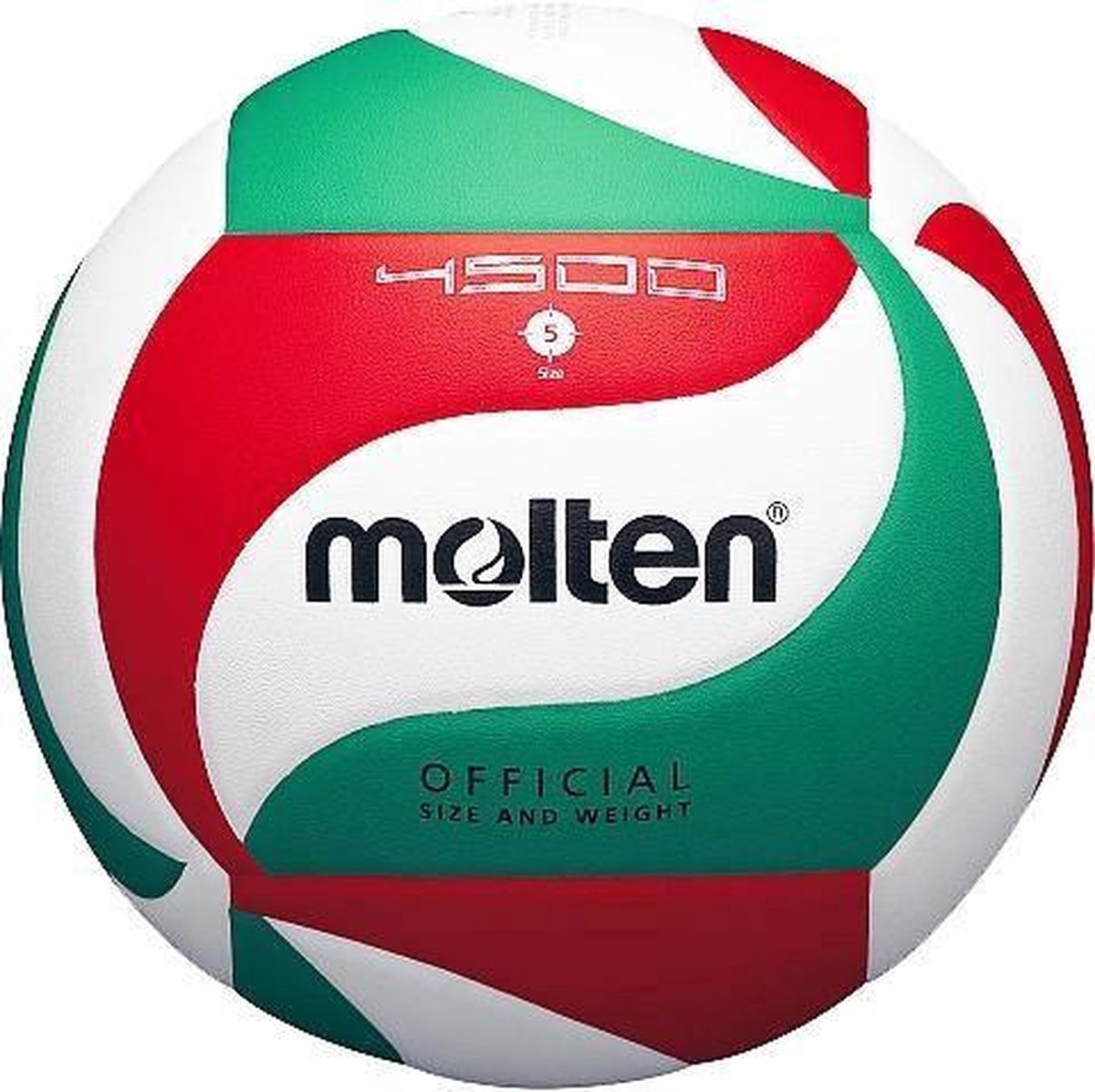 Molten Volleybal 5m4500 Wit/rood/groen Maat 5