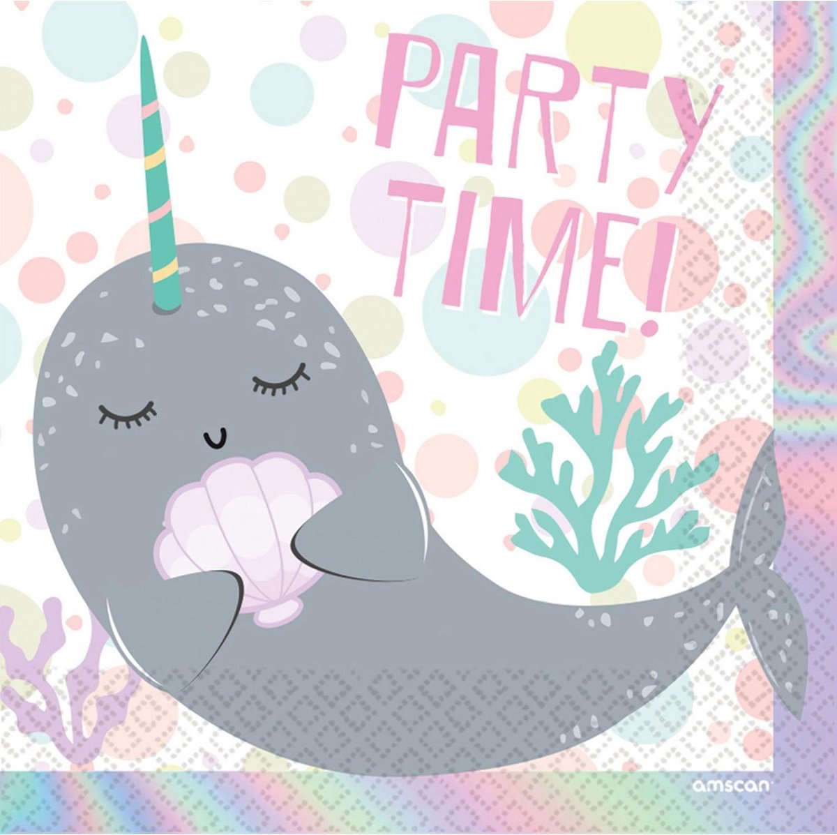 16 Napkins Narwhal 33cm