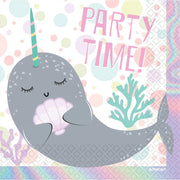 16 Napkins Narwhal 33cm
