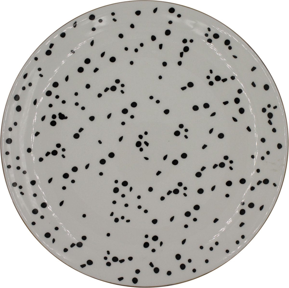 Housevitamin porseleinen bord met stippen - 20 cm - ontbijtbord