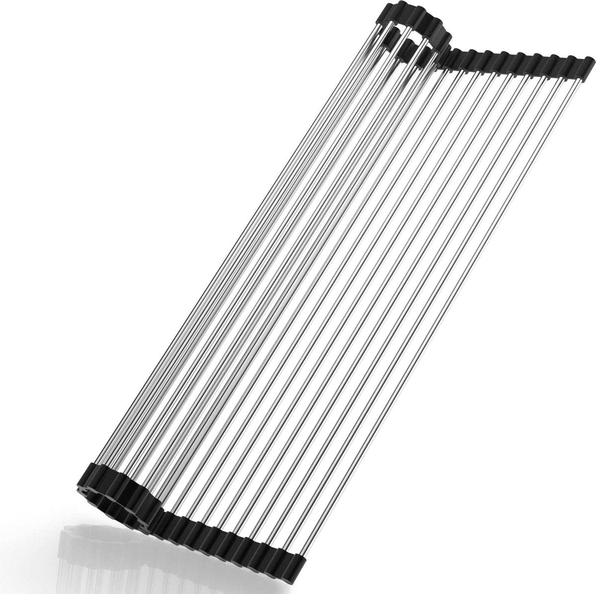 Druiprek - Afdruipmat - Opvouwbaar - Oprolbaar - Afdruiprooster - Afwasrek - Pannenrooster - Pannenonderzetter - Afkoelrooster - Anti-Slip - 47x35cm