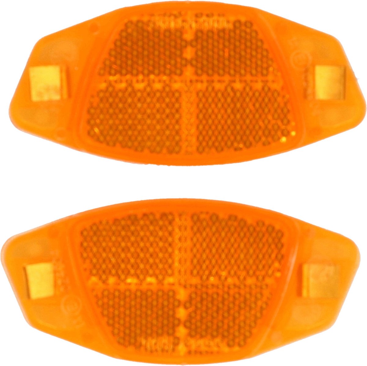 Spaakreflectoren/fietsreflectoren oranje 2 stuks - Fiets accessoires/veiligheid/zichtbaarheid