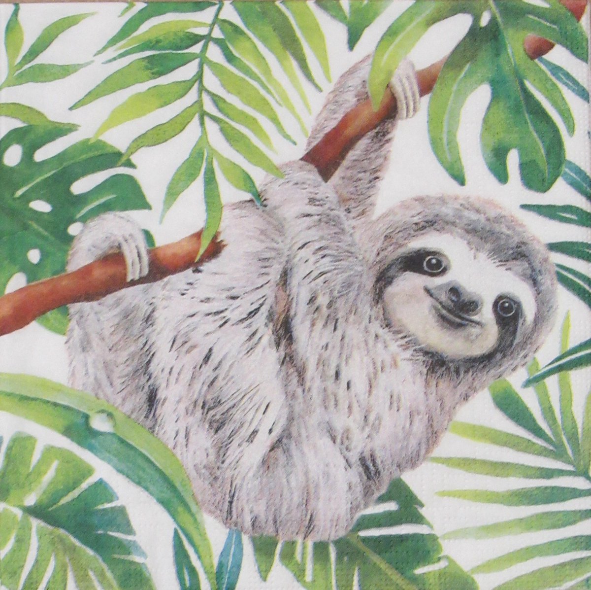 Servetten Tropical Sloth 33 x 33 cm