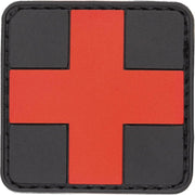 MFH - Patch "First Aid" - Zwart/Rood - 5cmx5cm