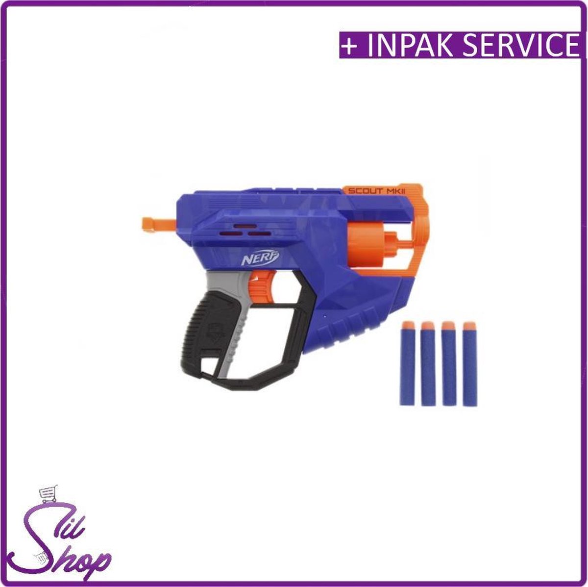 Nerf N-Strike Elite Scout MKII + 24 pijltjes +  Inpak Service - Speelgoed - Kinderen - Nerf - Pistool