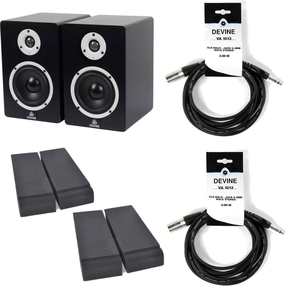 Devine MR-5A met monitor isolatie en kabels
