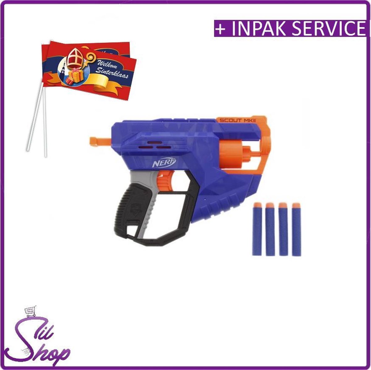 Nerf N-Strike Elite Scout MKII + 24 pijltjes - Speelgoed - Kinderen - Nerf - Pistool
