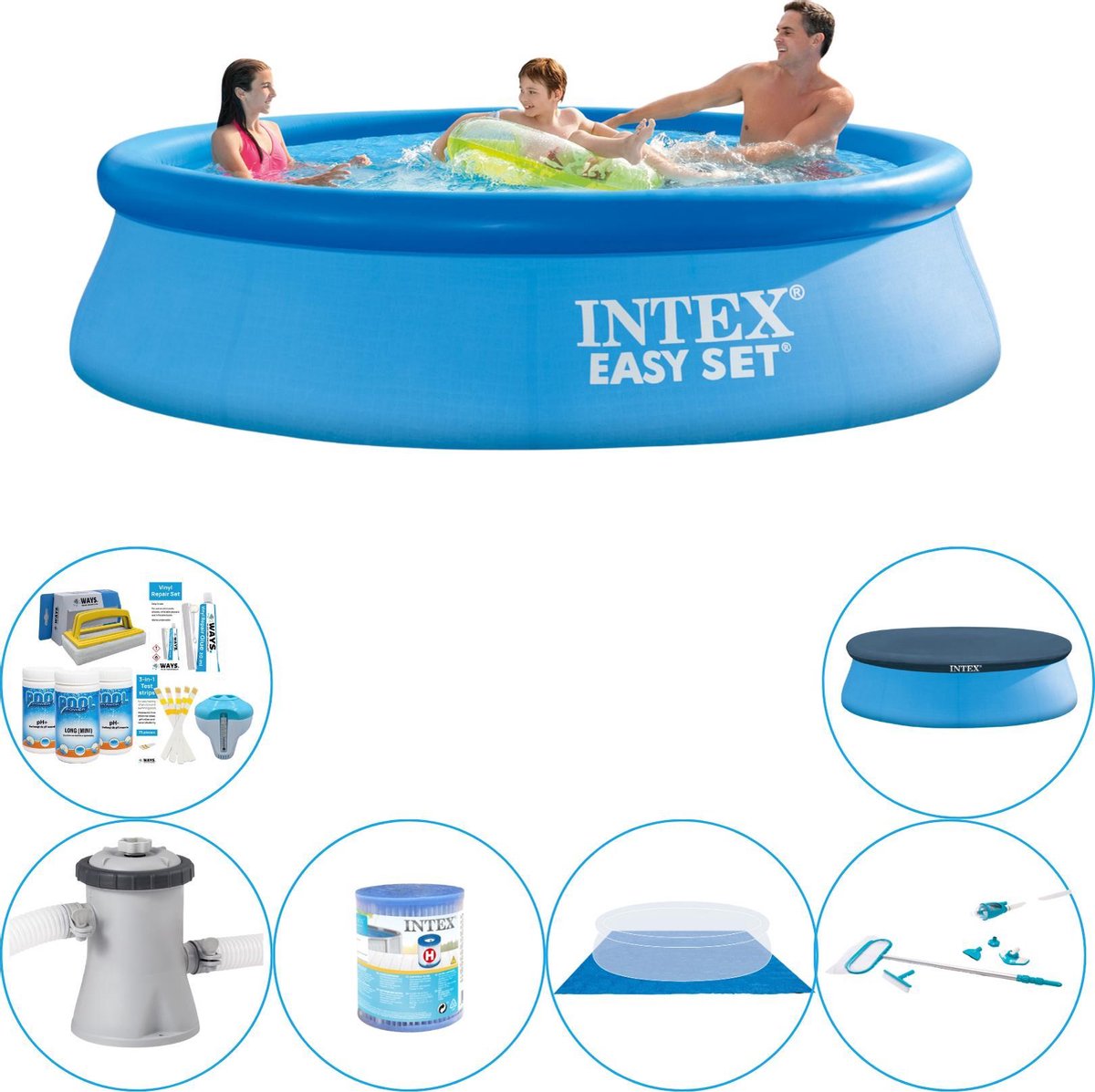 Intex Easy Set Zwembad - 305 x 76 cm - Voordeelset