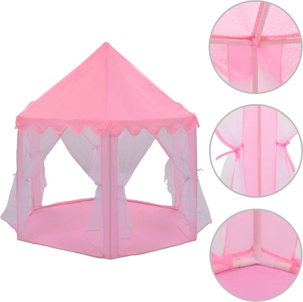 XL Speeltent - Prinsestent - roze - Speelgoed - Kasteeltent - Binnentent - Buitentent - Meisje - Kindertent