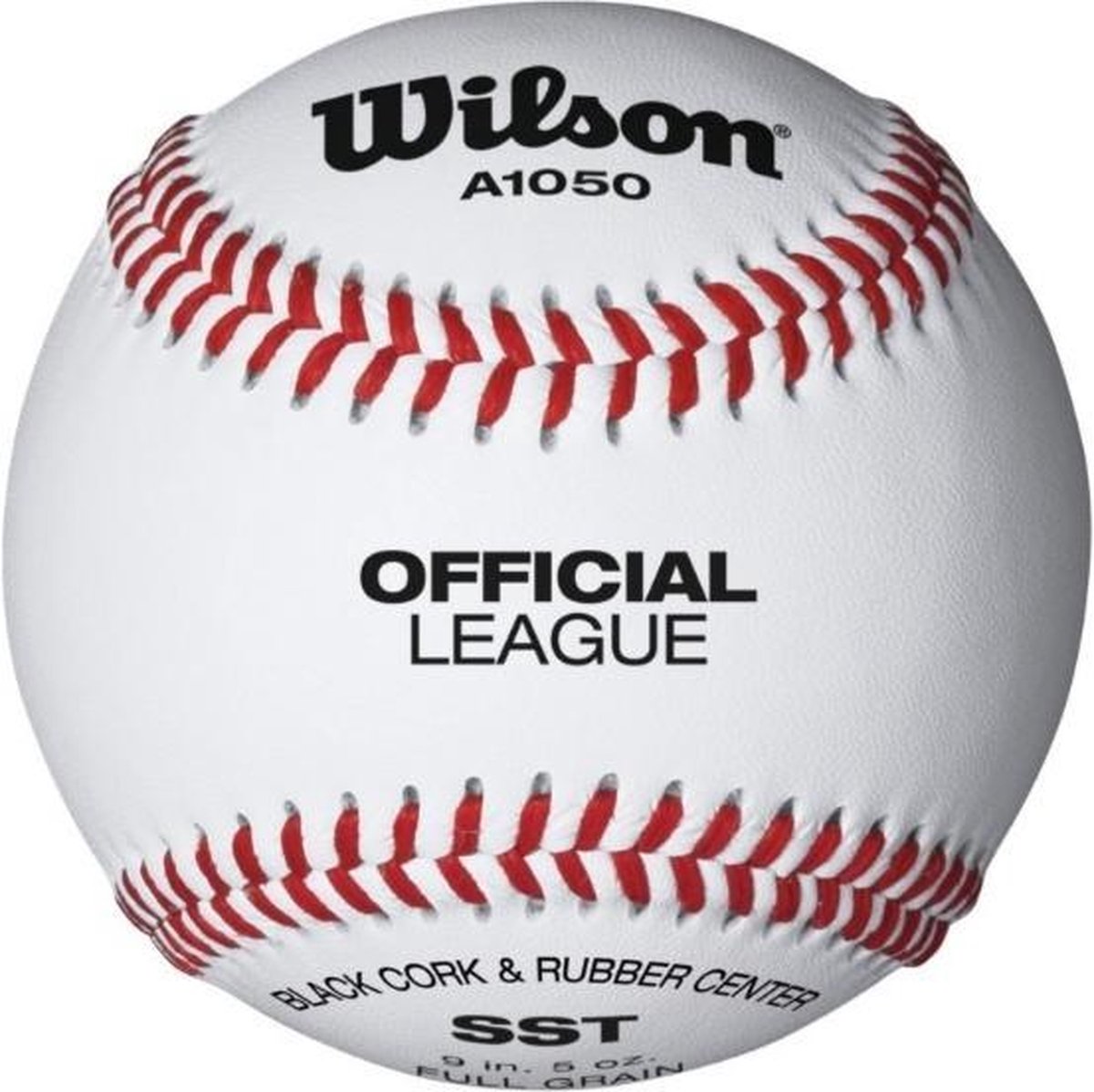 Wilson - Honkbal - MLB - WTA1030/50/60B - Official League - Leren Honkbal - Wit - 9 inch