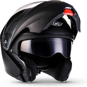 MOTO F20 Matt Black systeemhelm Flip-Up scooterhelm