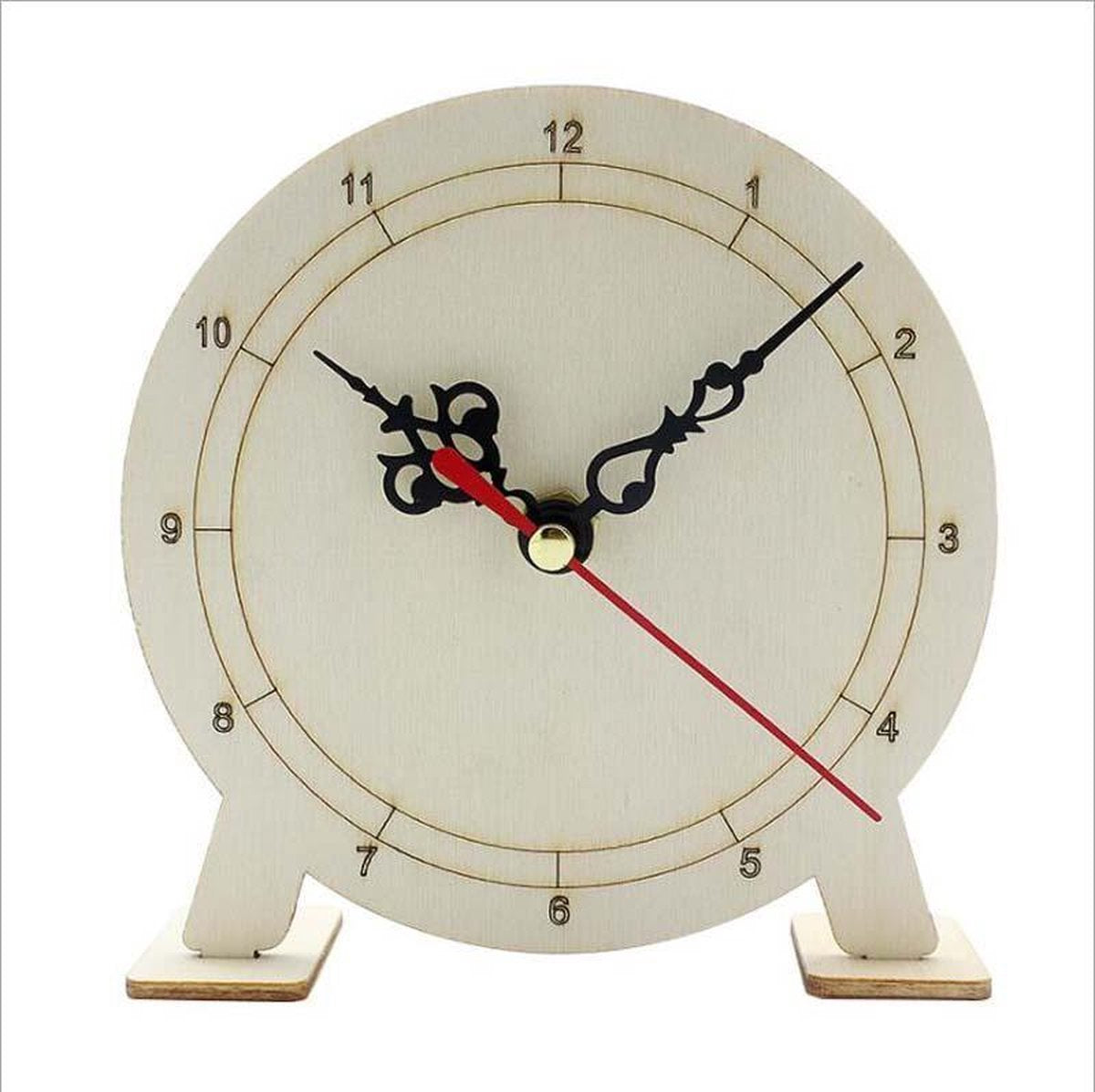 DIY wooden homemade clock LEGO technic style / DIY houten zelfgemaakte klok / Horloge maison en bois bricolage