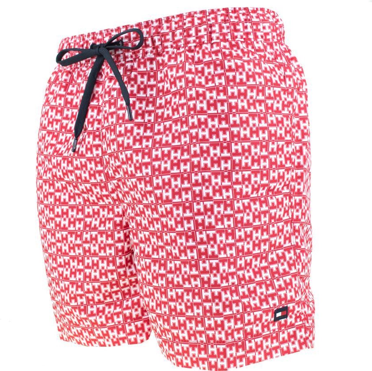 Tommy Hilfiger all over TH logo zwemshort rood & wit - M