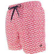 Tommy Hilfiger all over TH logo zwemshort rood & wit - M