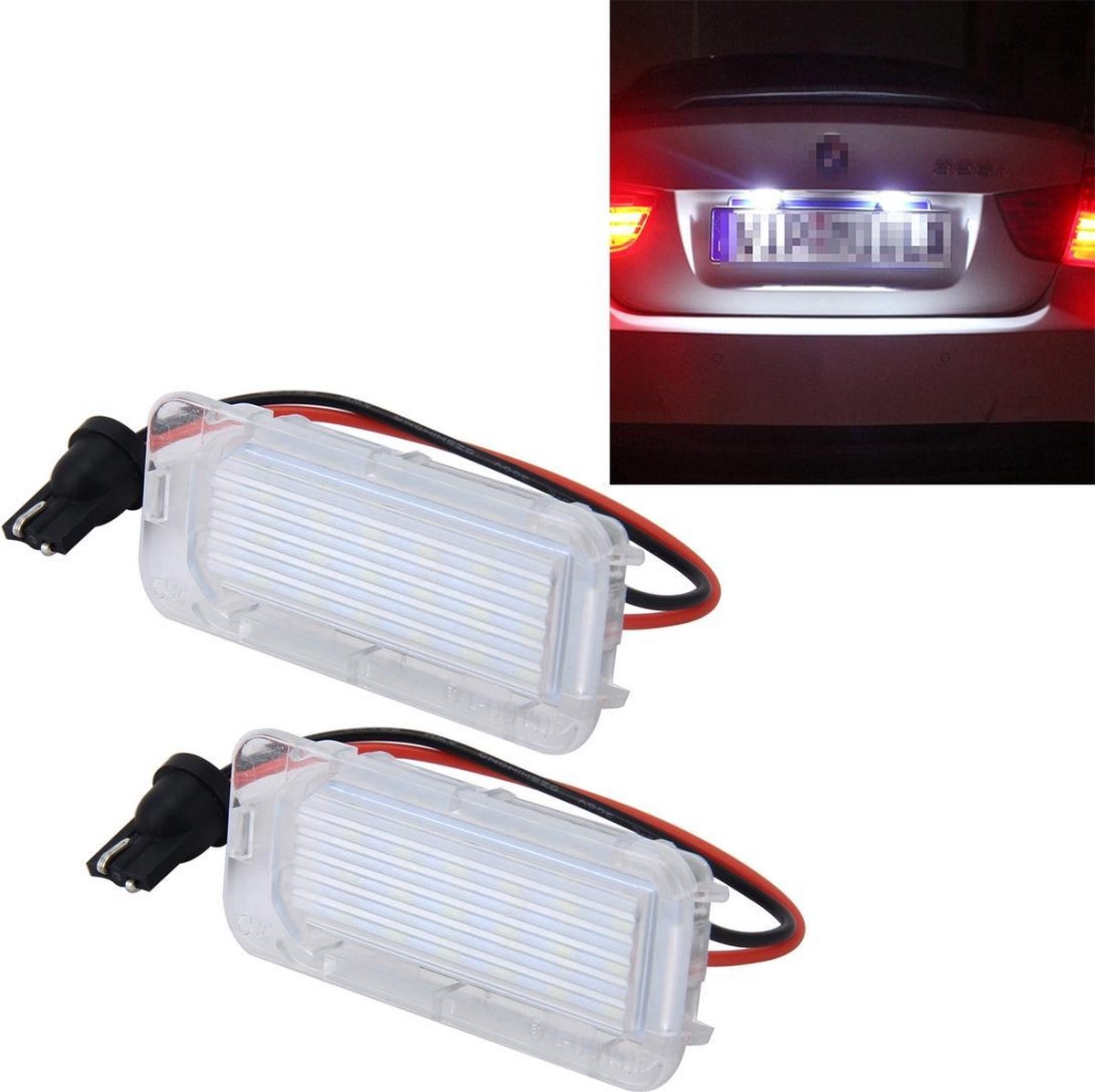 2 STUKS kentekenverlichting met 18 SMD-3528 lampen voor Ford