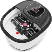 Voetenbad - Zinaps voetbadmassager met automatische massage en verwarming zeepbel met infrarood licht gemotoriseerd 6 shiatsu massage rollen