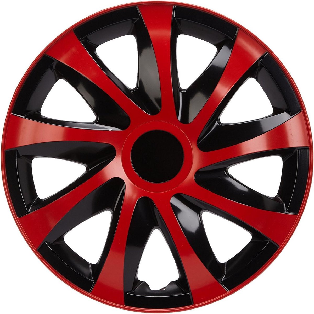 Draco Wieldoppen 15 "NRM DRACO  4 stuks - Rood met Zwart