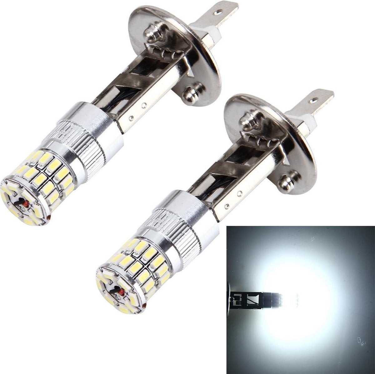 2 STKS H1 5W 450 LM 6000K Auto Mistlampen met 38 SMD-3014 LED's